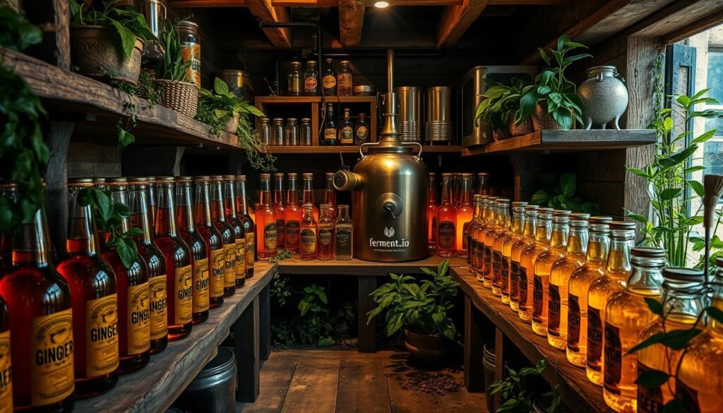 Almacenamiento de la cerveza de jengibre Almacenamiento de la cerveza de jengibre