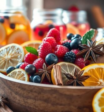 Frutas y especias para kombucha