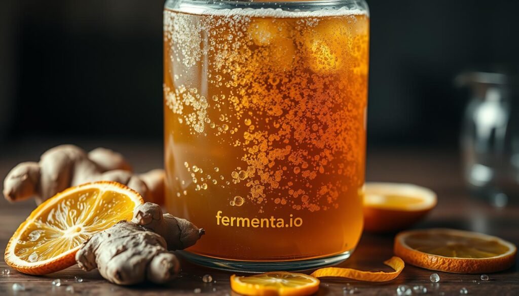 Primera fermentación de cerveza de jengibre